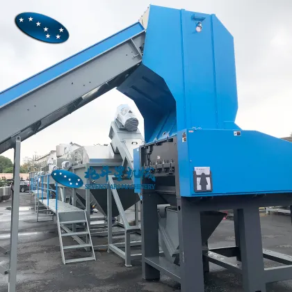 Plastic HDPE PP container crushing washing recycling line