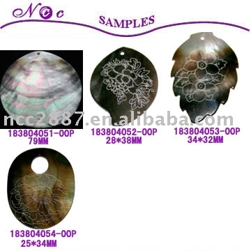Black shell pendant