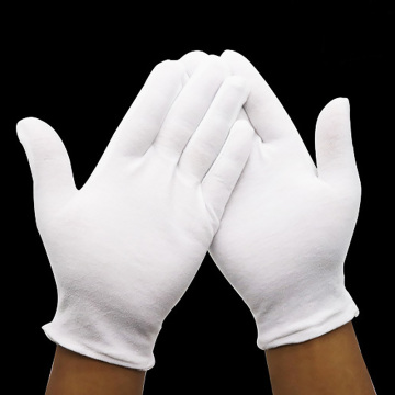 Cotton Work Gloves For Women Men White Labor Insurance Thick Etiquette Ceremonial Mechanism Quality Inspection Jewelry Gloves