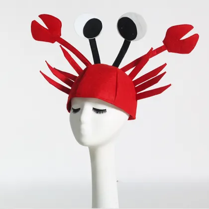 2023 Red Novelty Party Costume Hat: Child & Adult Red Crab Hat for Carnival Festival