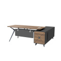 modern L-shaped office desk wooden