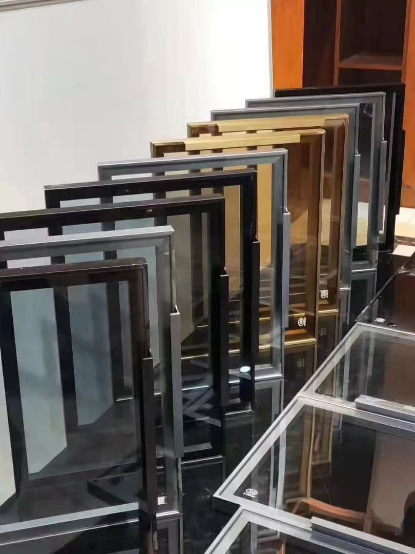 guangyuan aluminum co., ltd Aluminum Profile Cabinet Kitchen Cabinet Profiles Aluminum Frame Glass Cabinet Doors