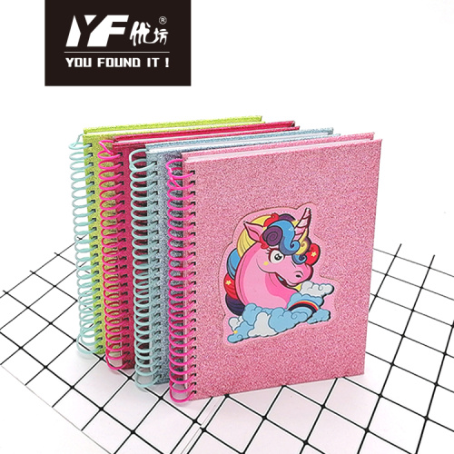 Spiral Notebook Background Customized unicorn style cover A5 spiral coil notebook Factory