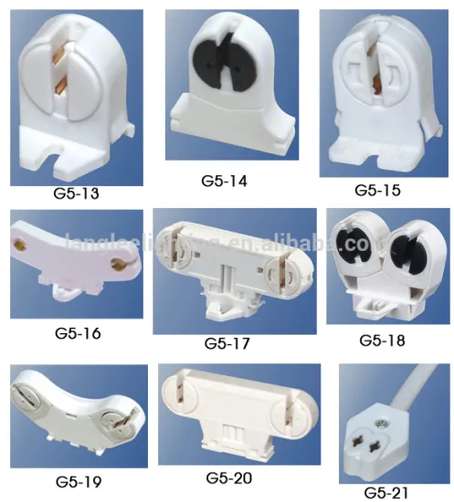 UL-Listed Non-Shunted G5 Tombstone for T5 Tube Light Socket Lamp Holder