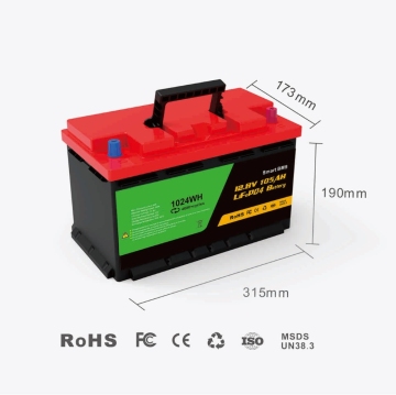 12.8V105Ah 4C discharge rate lithium battery