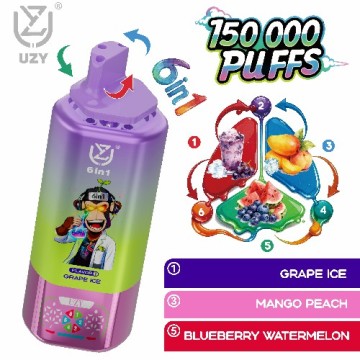 Vape 6in1 puff UZY 150K asli