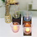 Glass Tea Light Crystal Colored Cloud Candle Holder