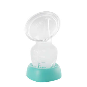 Portable BPA-Free Silicone Manual Breast Pump with Suction Base and Plug
