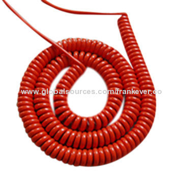 Спиральный кабель в черный, 7-ядро и 7 x 1.5mm2, пламя, нефть и сопротивление истиранию, совместимый