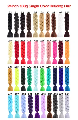 ombre braiding hair synthetic fiber jumbo box braids rainbow crochet braiding hair