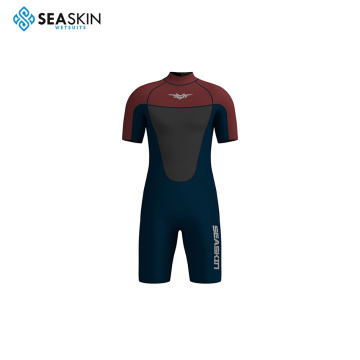 Seaskin Back Zip Shorty Free Diving Neoprene Wetsuit