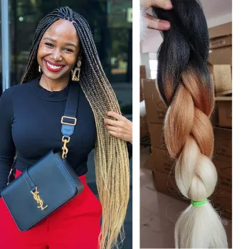 African woman Hair Attachment for braid wig C14 c15 b29 Jumbo ombre braiding hair