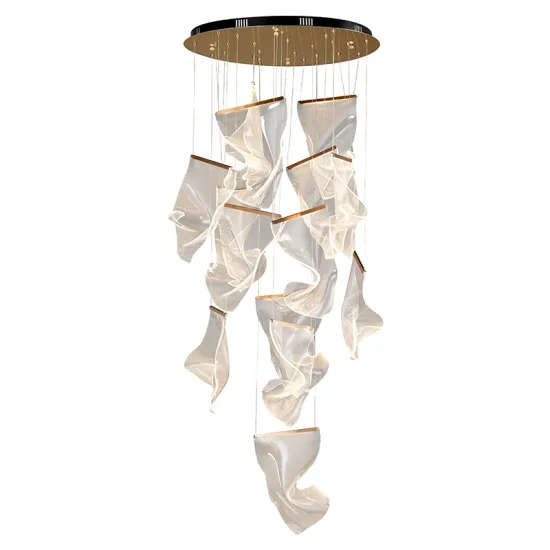 Modern Design Custom Decorative Staircase Hotel Lobby Chandelier Pendant Light