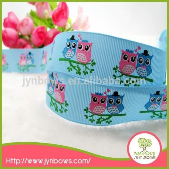 New style wholesale cute printed custom natural ribbon