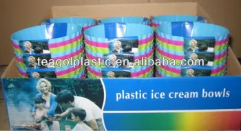 Set of 3 plastic ice cream cups #TG20042-3PK