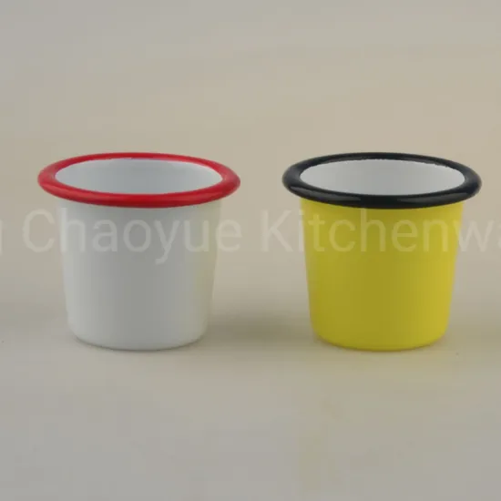 11oz Carbon Steel Coffee Cup Light Yellow Cup
