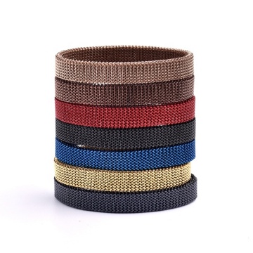 Yiwu Aceon Stainless Steel Elastic Mesh Bracelet 10mm Wide 17cm Long