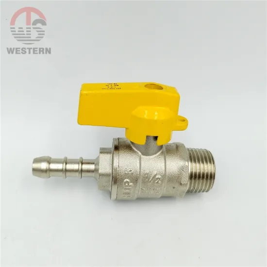 good price customized china manufacturer 3/8" hose  12 natural gas nozzle barbed ball valve