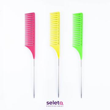 Anti-Static Hair Cutting Comb with Steel Tip Tail for Hair Salon and Barber Shop