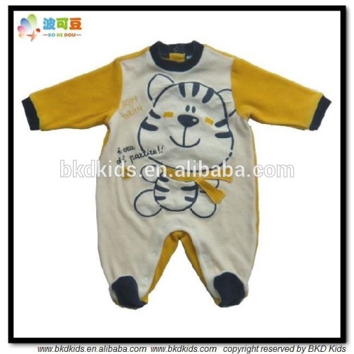BKD baby boys clothing with tiger design, custom baby romper clothing from BKD factory