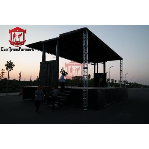 Mobile Live Performance Stage Trailer 10x8.7x6.3m Portable Trailer Concerts Manufactory