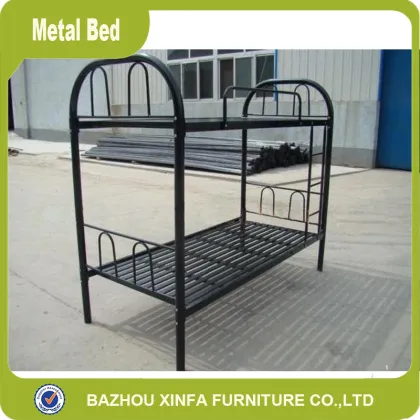 School Dormitory Metal Double Deck Bed/Double Decker Metal Bed Frame