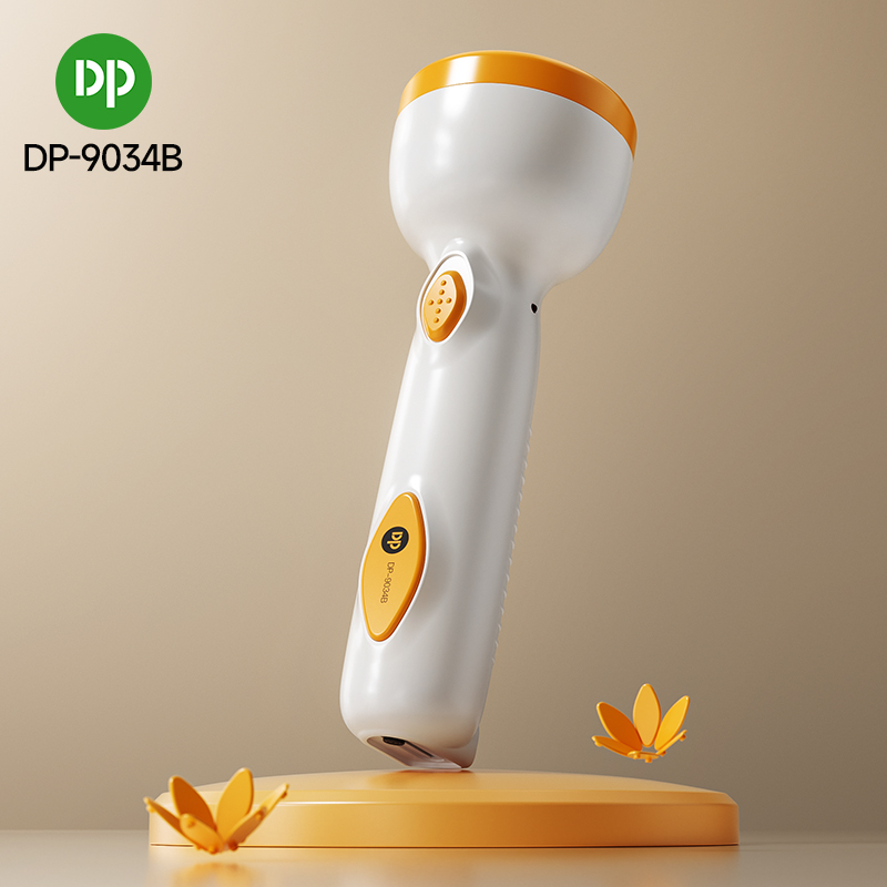 Portable LED Rechargeable Flashlight with Built-in Plug