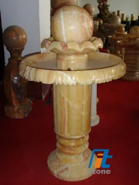 yellow onyx,onyx fountain,marble fountain,granite fountain
