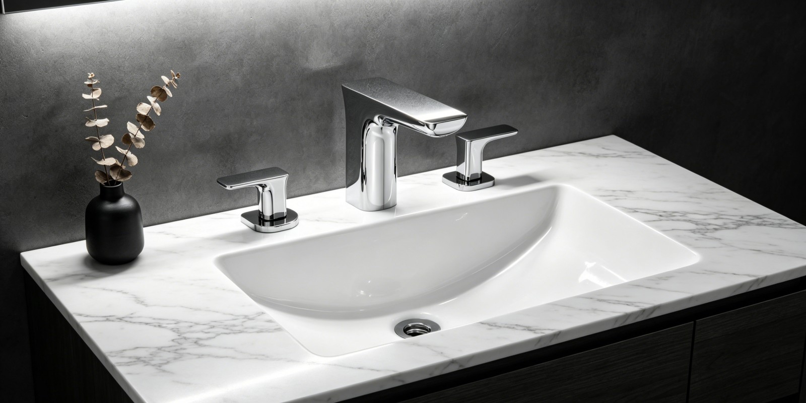 3 tap hole deck mount basin mixer