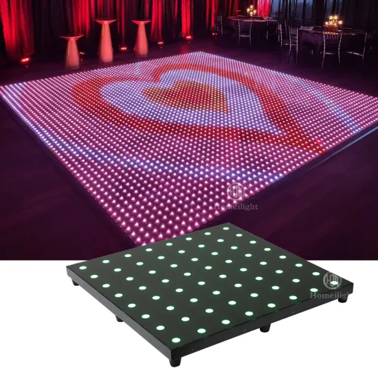 Portable RGB LED Dance Floor with Starlit Video for DJ Disco Parties