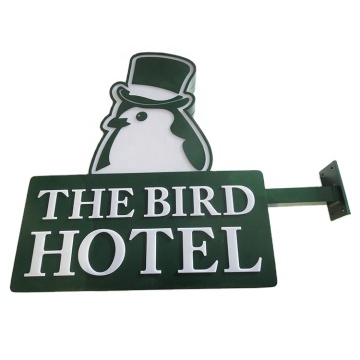 outdoor custom LED acrylic hotels logo light box