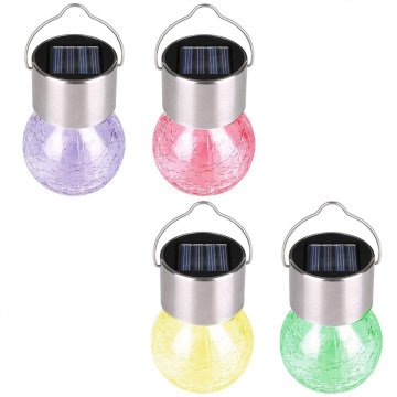 Colorful Hanging Solar Decorative Cracked Glass Ball Lights: Brighten Your Space with Eco-Friendly Illumination