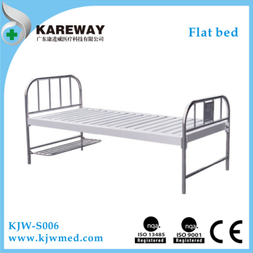 Stainless steel bed! Stainless steel simple hospital flat bed