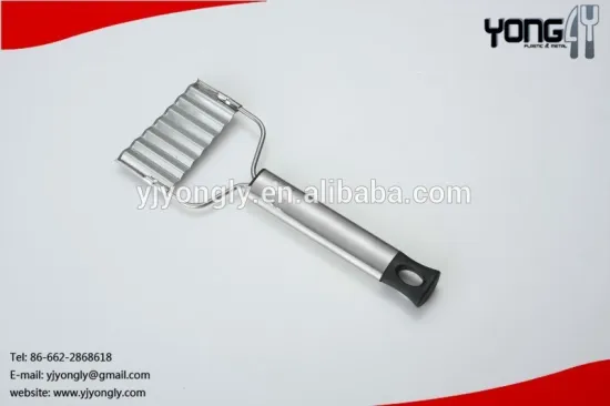 Crinkle Cutter Slicer Wavy potato slicer Dough Vegetable Blade Knife Stainless Steel