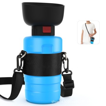 Portable Collapsible Dog Water Bottle 600ml - Leakproof Travel Bottle for Pets