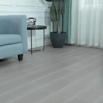 Wide plank grey brushed engineered walnut flooring