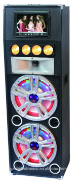Professional active stage speaker with disco light