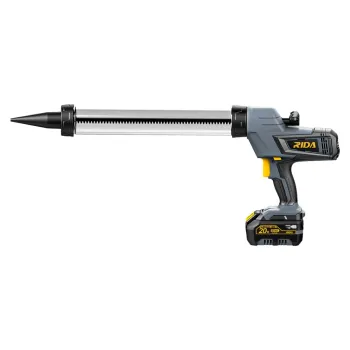 RIDA Portable Power Syringe 600ml Clear Plastic Tube Sausage Caulking Gun: Ideal Tool for Sealant, Glue, and Caulking Applications