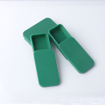 10g Plastic Green Rectangle Lip Balm & Perfume Distribution Case