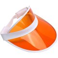 Clear Colored Plastic Sun Visor Tennis Beach Hat