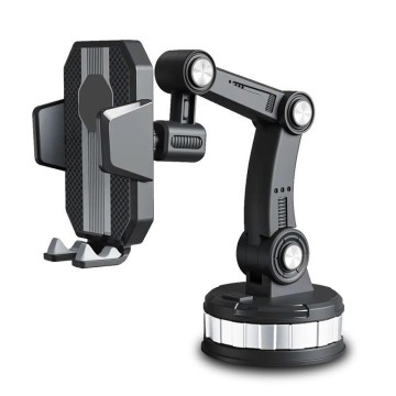 Universal 360-Degree Multifunctional Car Phone Holder with Dashboard and Suction Cup Mounting for Cars and Trucks