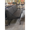 Silla de comedor de metal de lujo de silla de hierro negro al por mayor