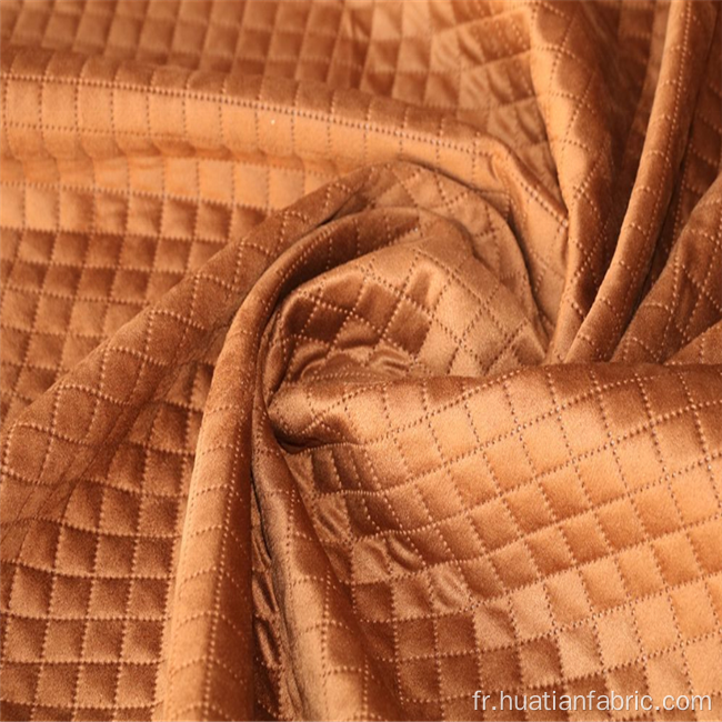 Tissu de canapé en daim à microfibre à microfibre 100% polyester
