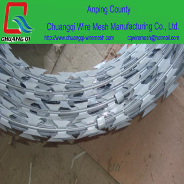 China supplier PVC coated double twisted/two strand razor barbed wire(manufacturer,top quality,factory price)