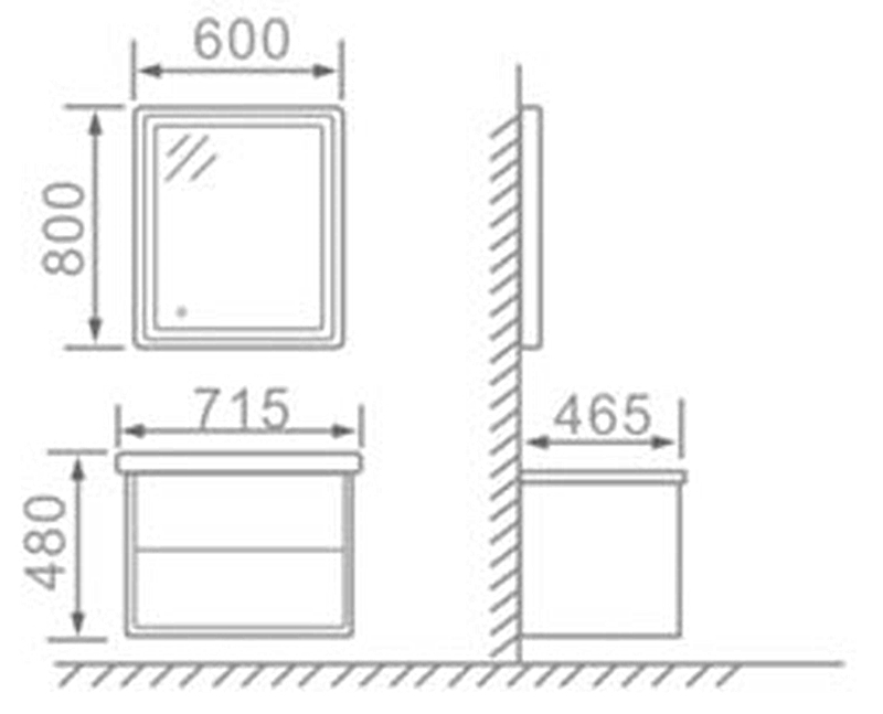 Best Quality Oak Bathroom Vanity with Mirror