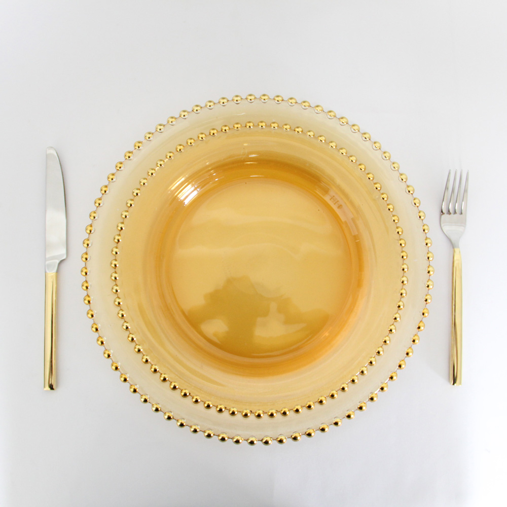 Wedding Glass Charger Plates Wholesale