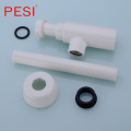 Basin Bottle Trap Plastic Round Bathroom Sink Siphon Drains with Pop Up Drain White P-TRAP Pipe Waste.