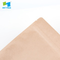 Bolsa de papel de papel kraft biodegradável com janela oval