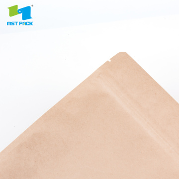 Biodegradable Kraft Paper Zipper Pouch With Oval Window