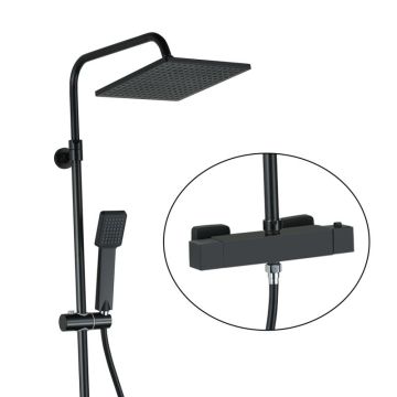 Contemporary Wall Mount Rainfall Shower Mixer Faucet